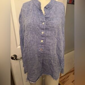 Finley linen pull over top M